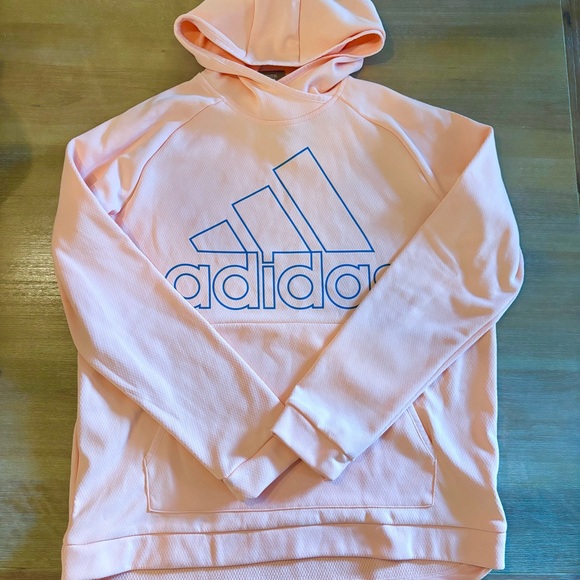 Adidas Women's Team Issue Badge of Sport Textured Hoodie, Pink, Large, NWT - Picture 2 of 13